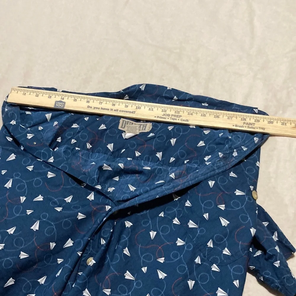 Duluth‎ Trading Co 100% Cotton Paper Airplane Short Sleeve Shirt | Slim Fit